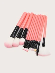 12pcs Duo-Fiber Makeup Brush Set With Bucket,Brush Set,Makeup Brush Kit,Make Up Brush Set,Make Up Set Complete,Makeup Brush Set,Complete Makeup Kit,Brush Kit,Brushes Makeup Set,Makeup Gift Set,Set - Pink - View 3