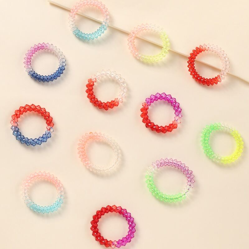 

12pcs Random Ombre Coil Hair Tie, Multicolor