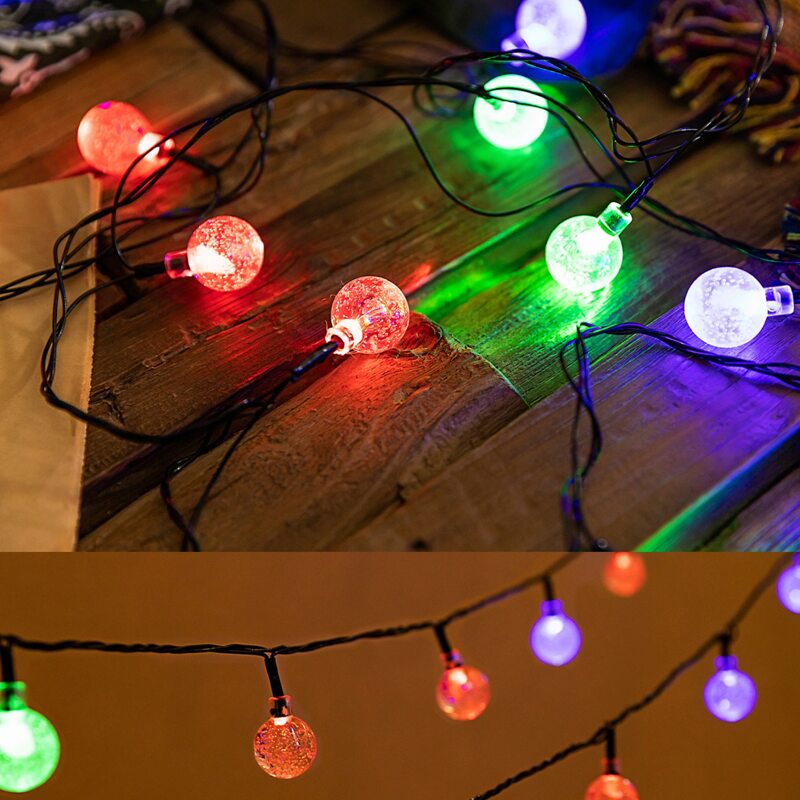 

1pc String Light With 40pcs Ball Bulb, Multicolor