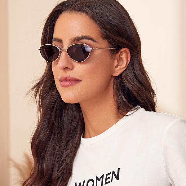 

Metal Frame Sunglasses, Black