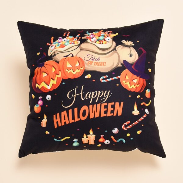

Halloween Pumpkin Cushion Cover Without Filler, Multicolor