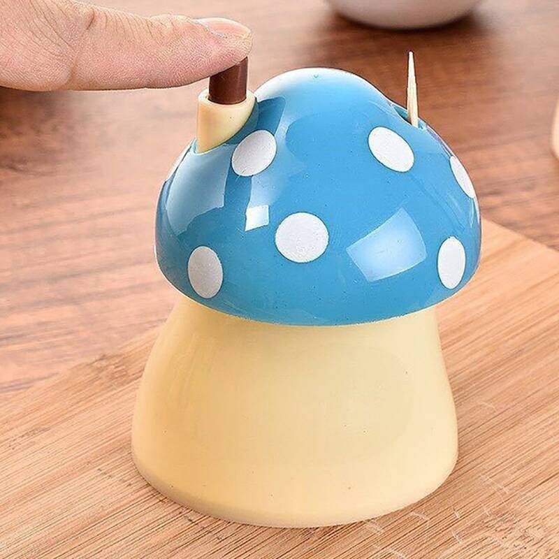 

1pc Mushroom Shaped Toothpick Holder, Blue