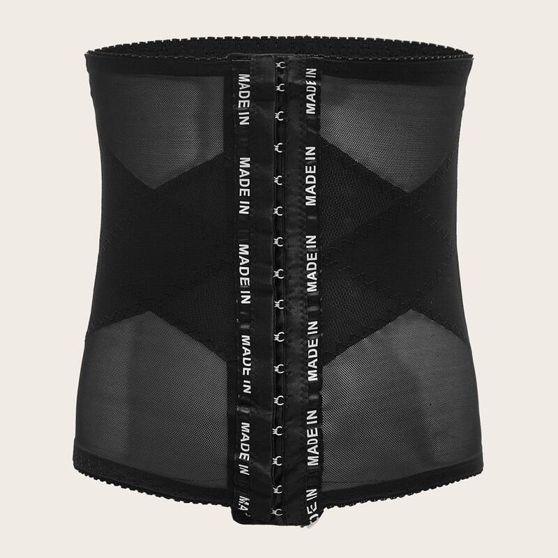 

Solid Waist Trainer Corset, Black