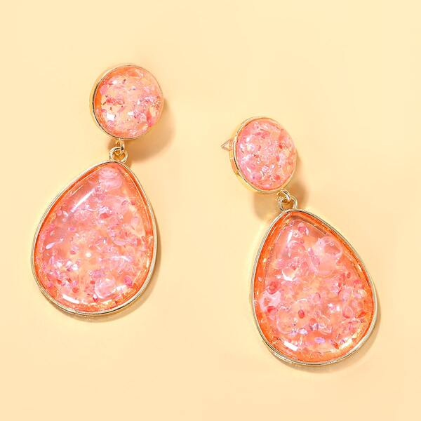 

Waterdrop Drop Earrings, Pink
