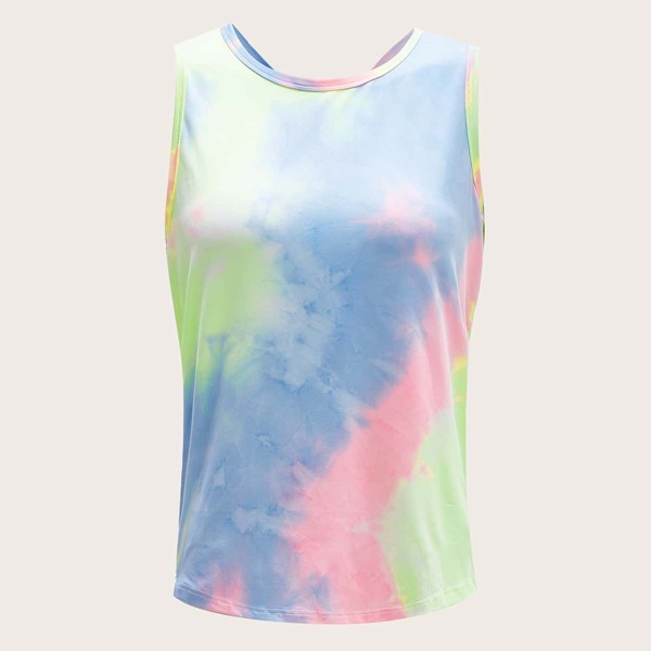 

Tie Dye Crossover Tank Top, Multicolor