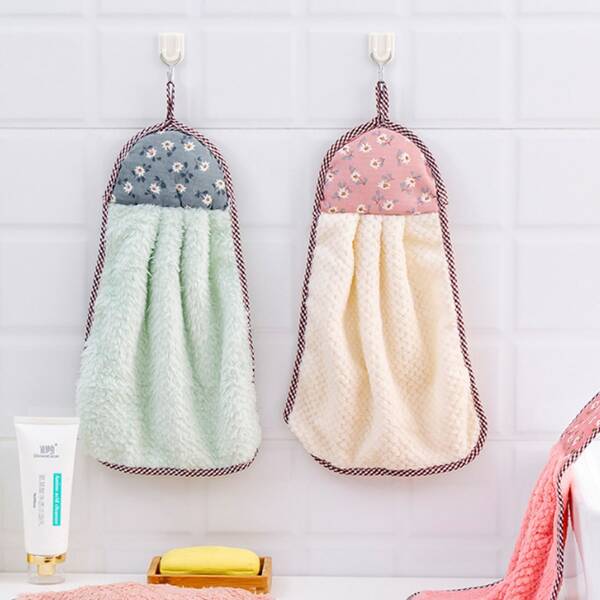 

1pc Random Floral Pattern Hand Towel, Multicolor