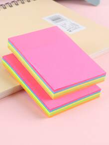 1pc Solid Color Sticky Note - Multicolor - View 1