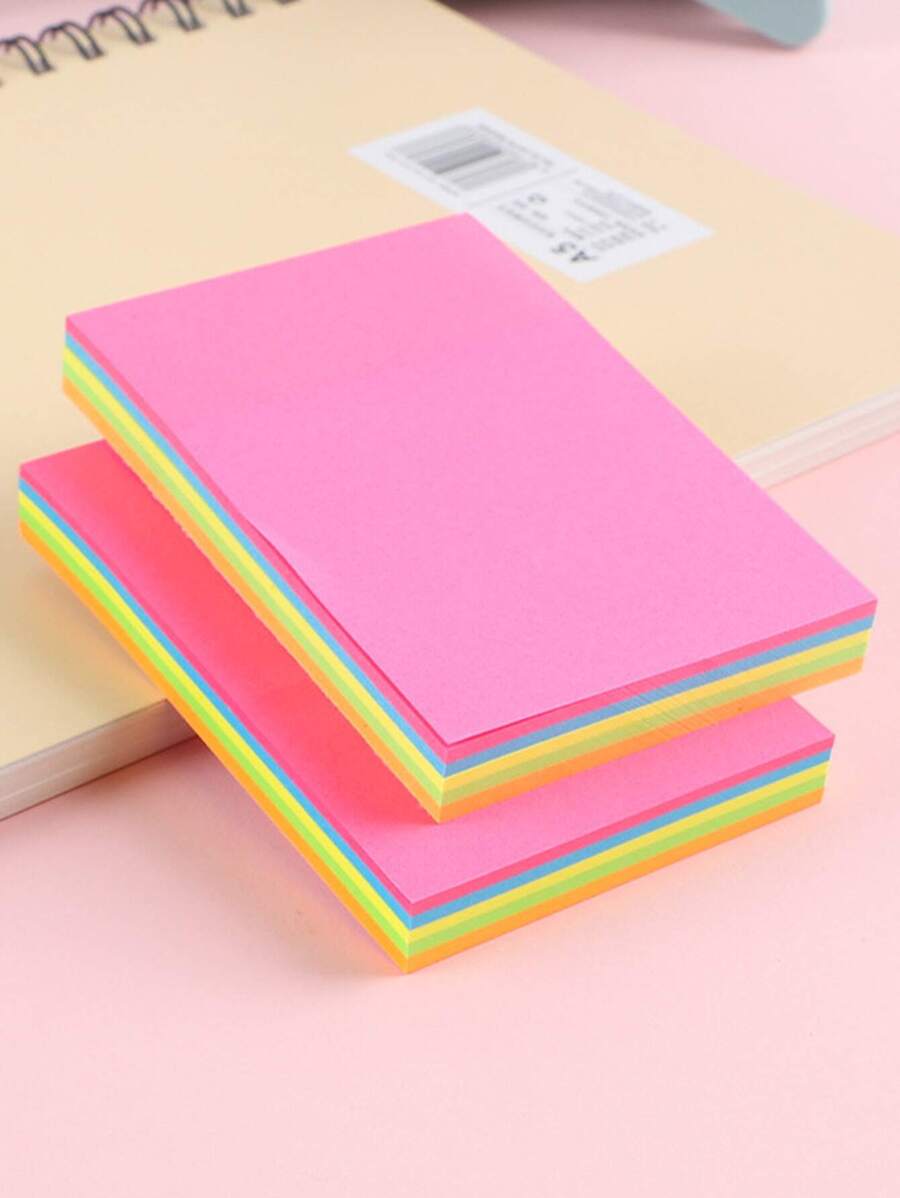1pc Solid Color Sticky Note - Multicolor - View 1