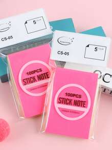 1pc Solid Color Sticky Note - Multicolor - View 4