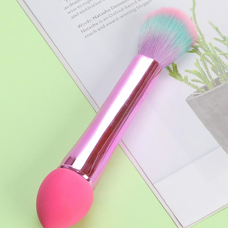 

1pc Random Double Ended Makeup Brush, Multicolor