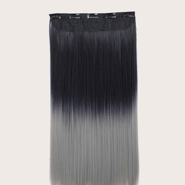 

1pc Straight Hair Extension, Multicolor