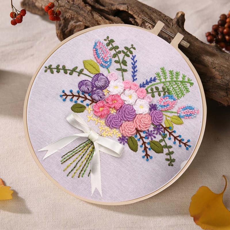 

Floral Pattern Cross Stitch, Multicolor