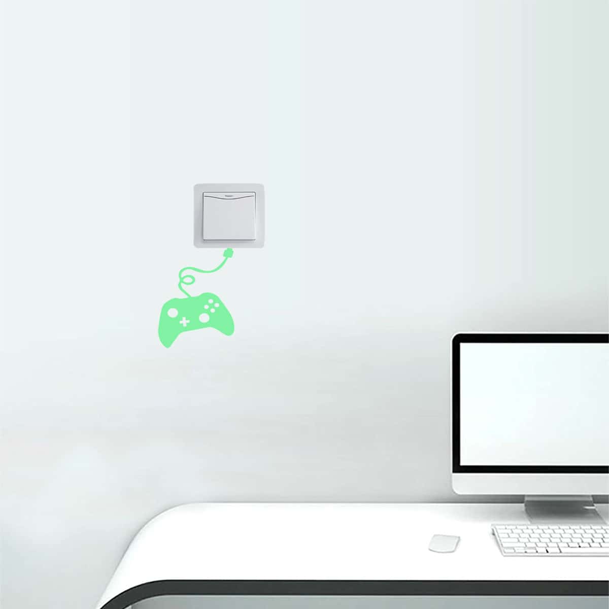 Luminous Gamepad Switch Sticker, Lime green