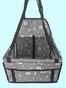 1入組加強防水防污寵物車籃，可折疊 - 灰色 - 查看 3