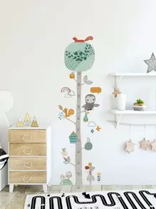 Kids Cartoon đo chiều cao tường Sticker - Nhiều màu - Xem 1