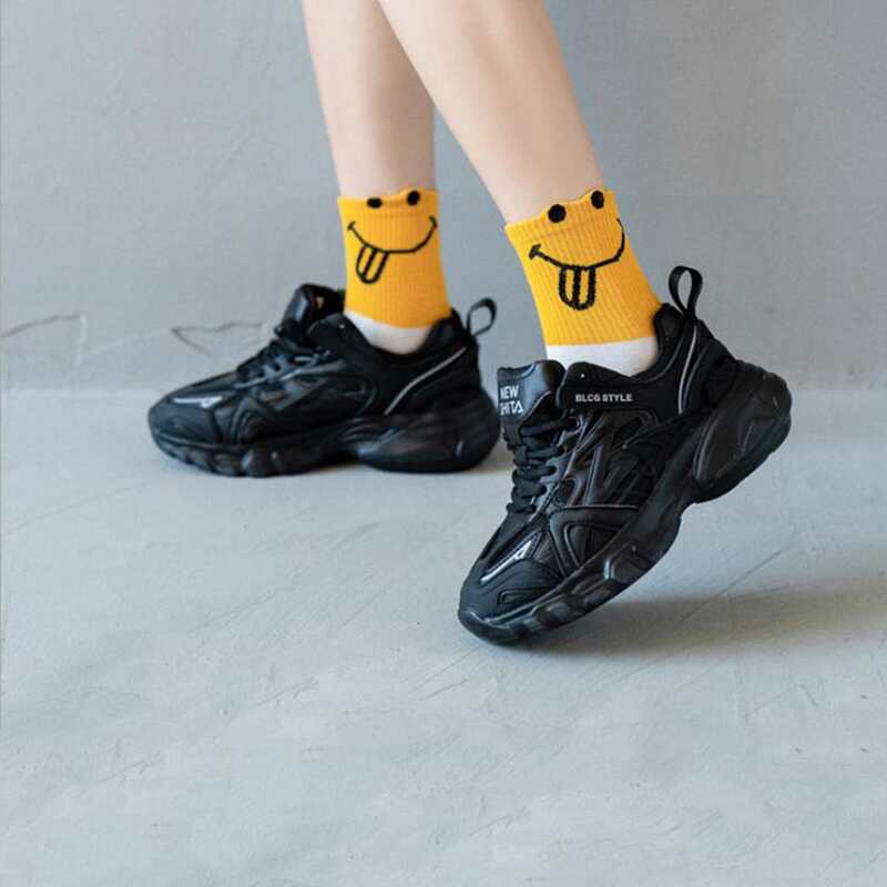 

2pairs Smile Socks, Multicolor
