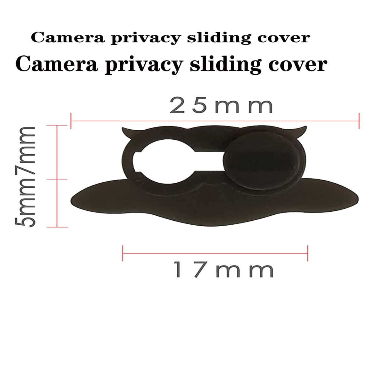 

1pc Webcam Privacy Cover Sticker, Black