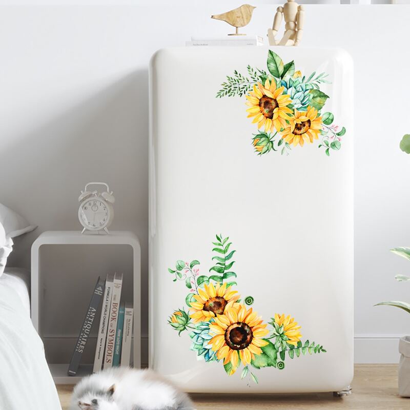 

Sunflower Print Wall Sticker, Multicolor