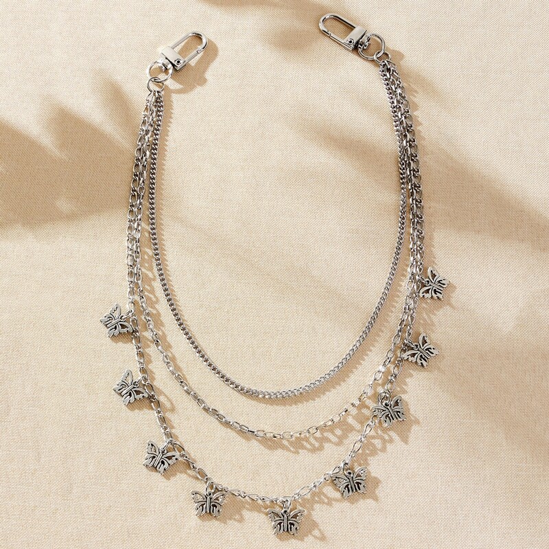 

Butterfly Layered Waist Chain, Silver