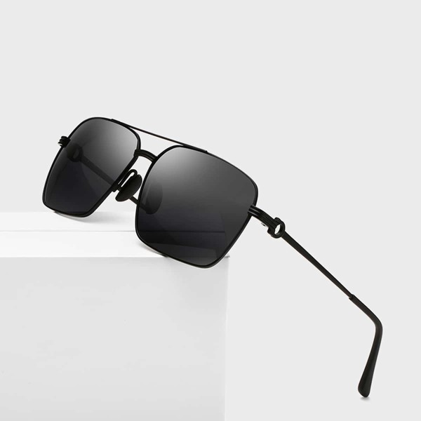 

Men Top Bar Polarized Sunglasses, Black