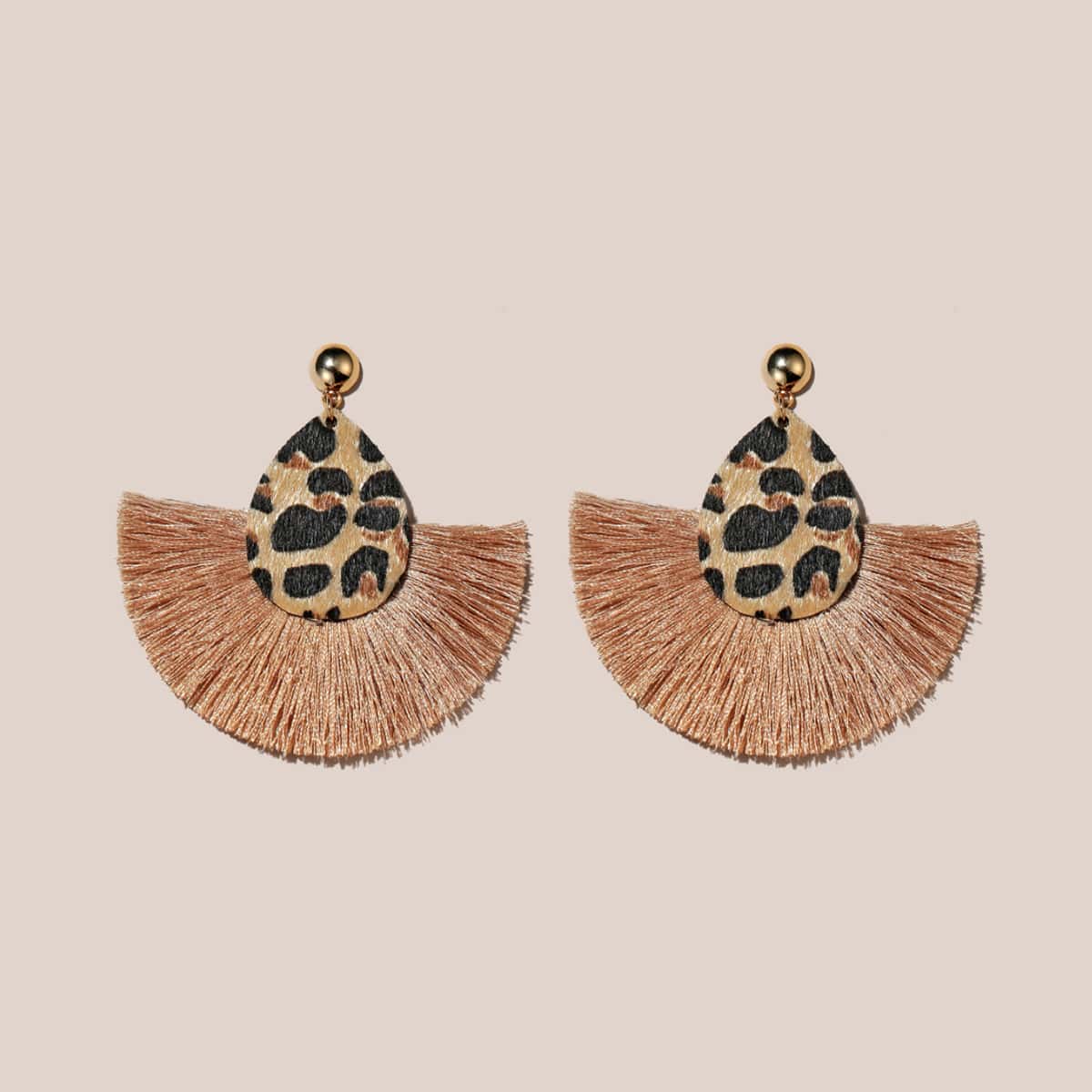 

Tassel Decor Drop Earrings, Khaki