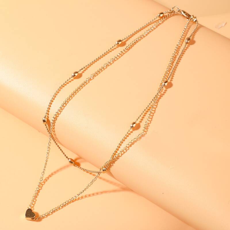 

Heart Layered Necklace, Gold