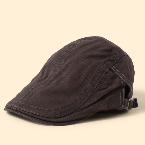

Men Plain Newsboy Hat, Coffee brown