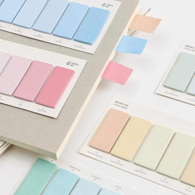 

1pack Solid Random Sticky Note, Multicolor