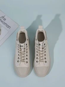 Cap toe canvas combat boots Outlet