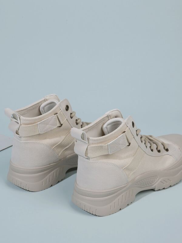 Cap toe canvas combat boots Outlet