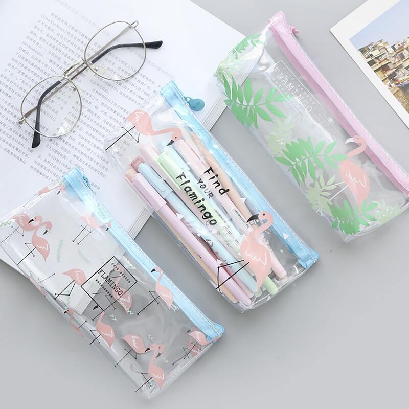 

1pc Flamingo Print Random Pencil Bag, Multicolor