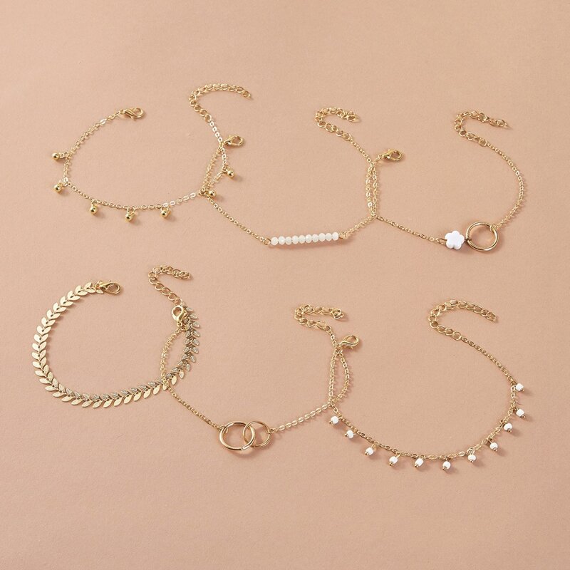 

6pcs Chain Bracelet, Gold