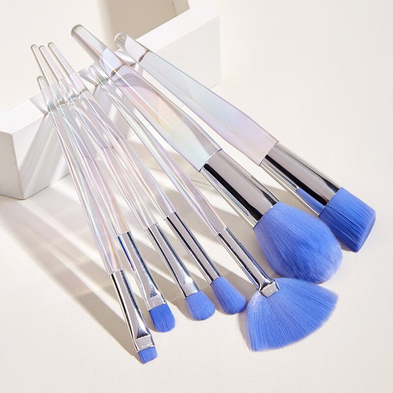 

7pcs Colorblock Makeup Brush Set, Multicolor
