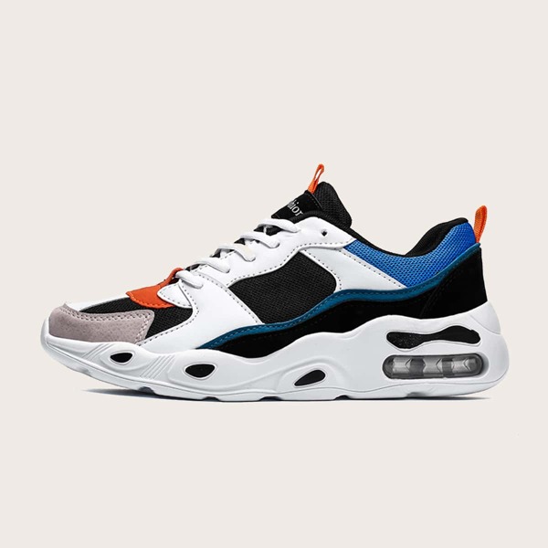 

Men Color Block Low Top Sneakers, Multicolor