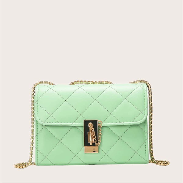 

Quilted Flap Crossbody Bag, Green