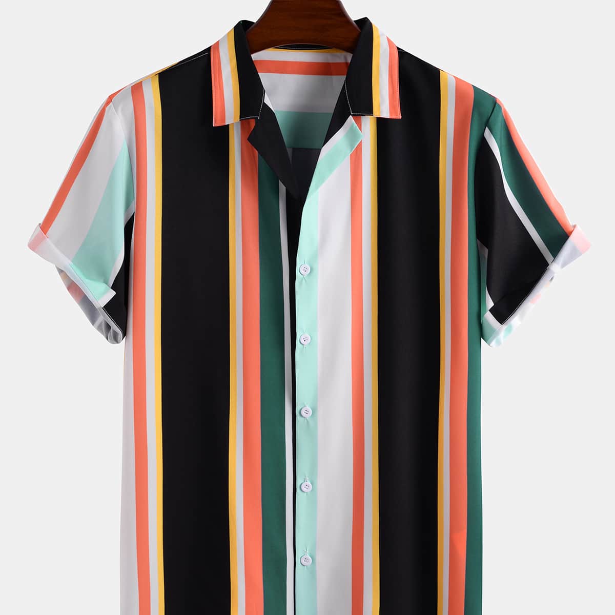 

Guys Colorful Striped Shirt, Multicolor