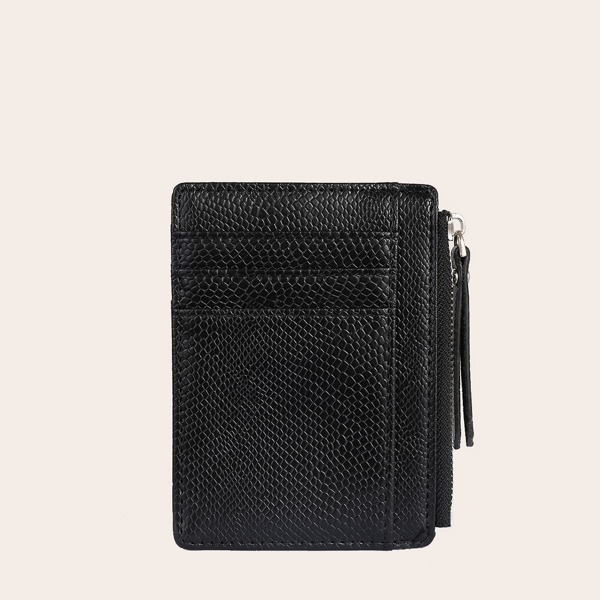 

Snakeskin Purse With Card Holder, Black