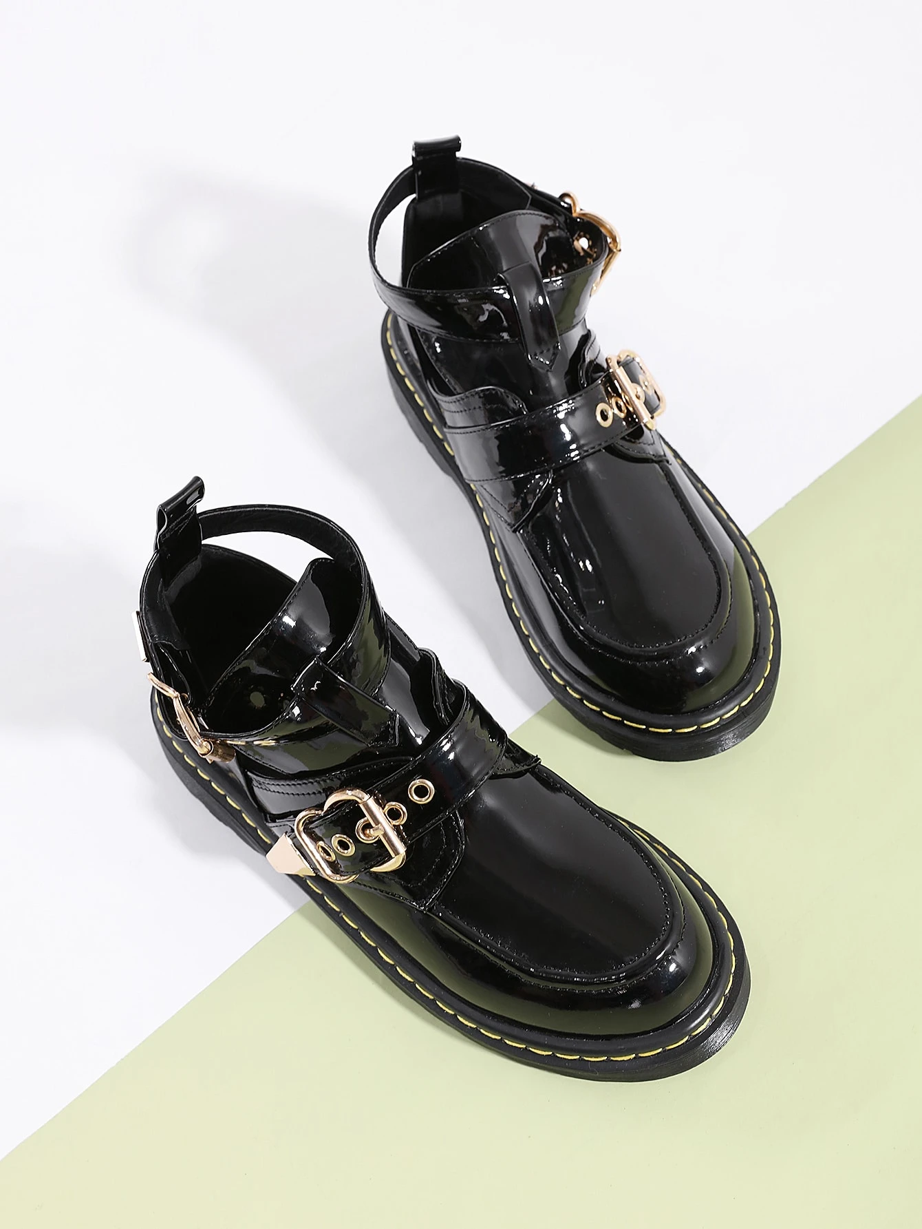 buckle detail ankle boots