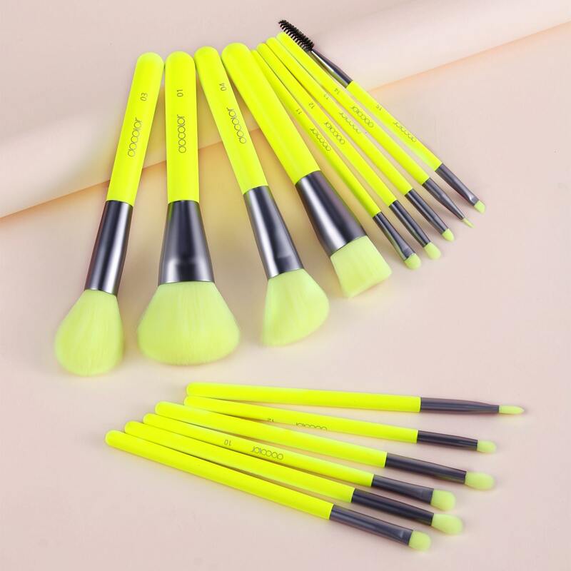 

1pc Neon Lime Makeup Brush Set, Neon lime green