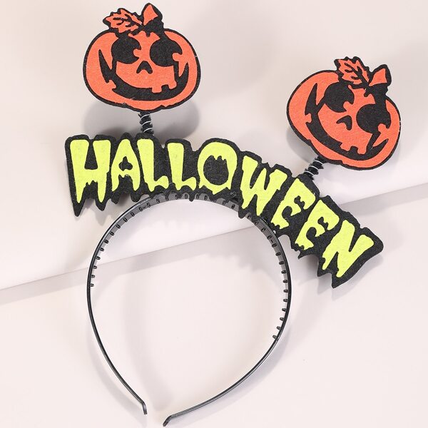 

Toddler Kids Halloween Letter & Pumpkin Decor Hair Hoop, Multicolor