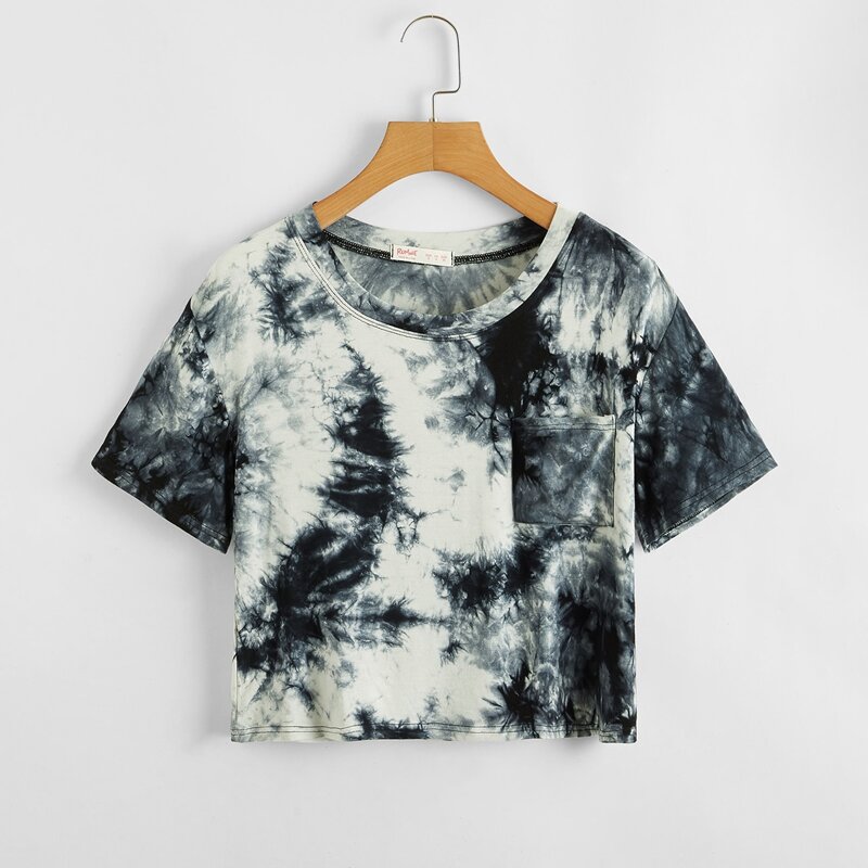 

Tie Dye Pocket Front Tee, Multicolor