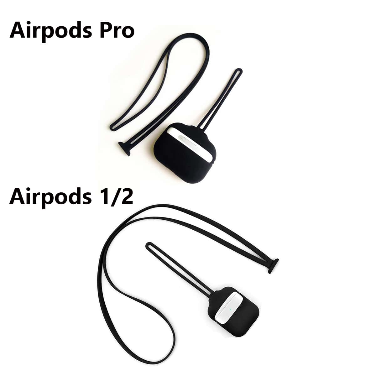 

Anti Lost Rope AirPods Case, Black