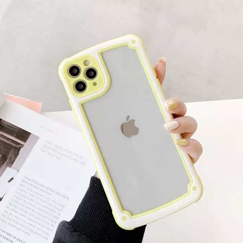 

Contrast Frame Clear iPhone Case, Yellow