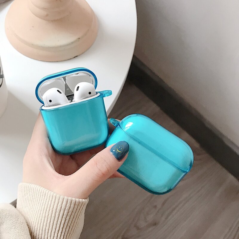 

Clear AirPods Case, Mint blue