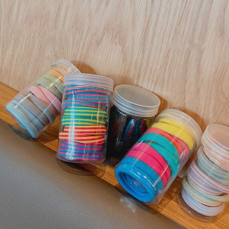 

Random 10pcs Stripe Hair Tie, Multicolor