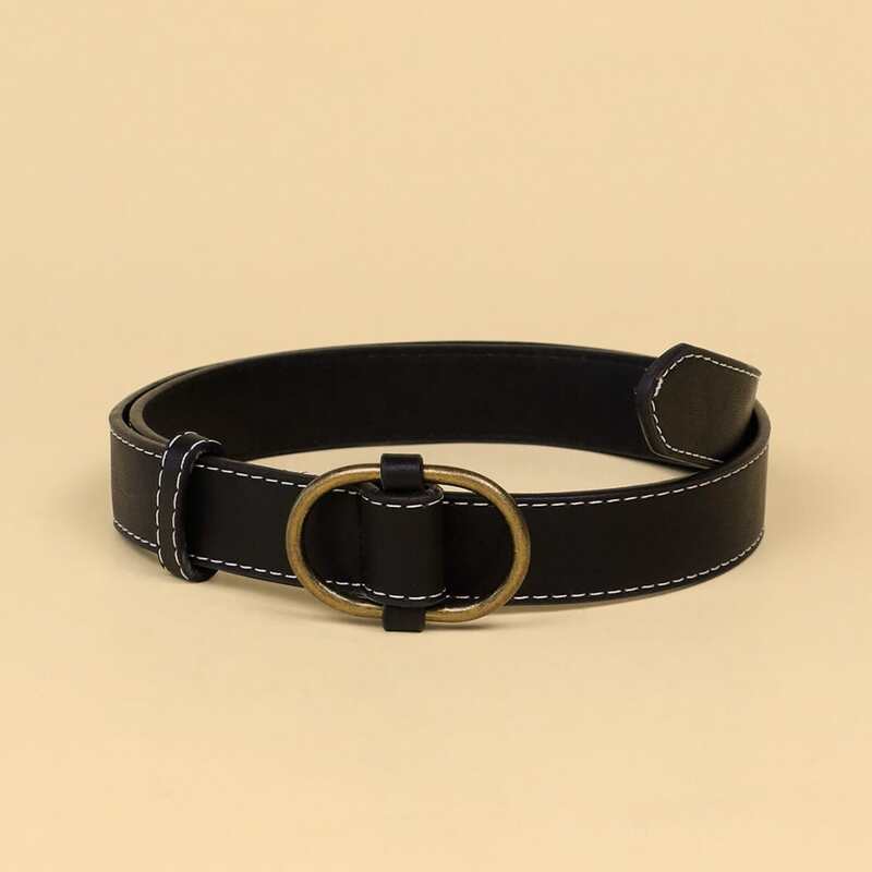 

Oval Buckle Belt, Black