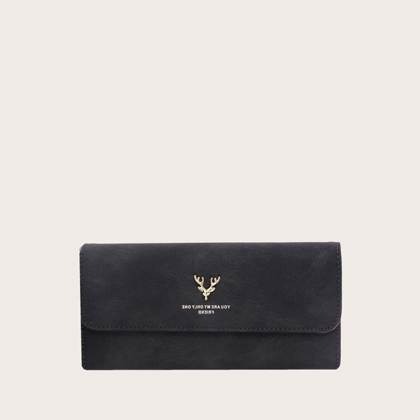 

Deer Decor Fold Over Purse, Black