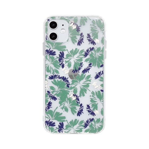 

1шт чехол для iPhone с узором листа, Многоцветный