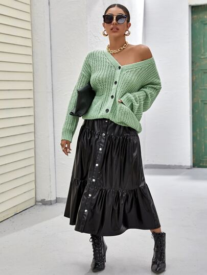 Вязаный кардиган с карманом