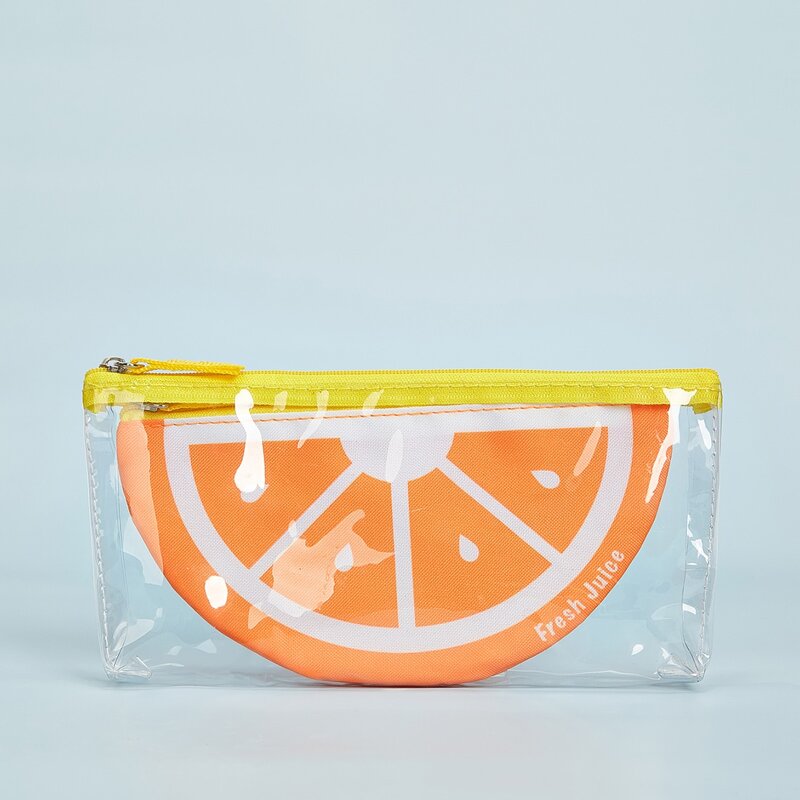 

Lemon Clear Clutch Bag, Orange